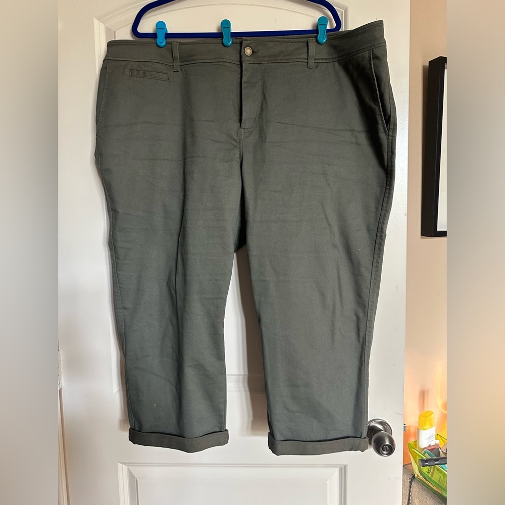 41 Hawthorn 24W Rosabel Mid Rise Skinny Capri Cuffed Pant